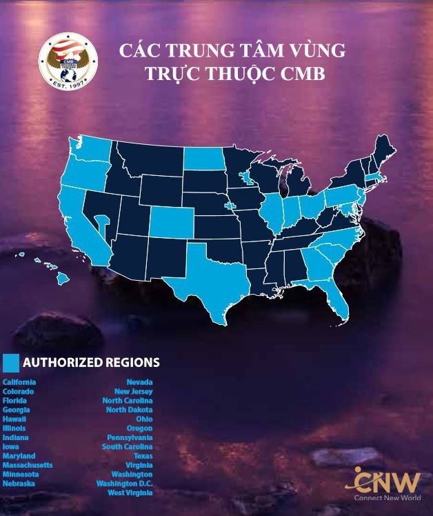 Các trung tâm vùng trực thuộc CMB