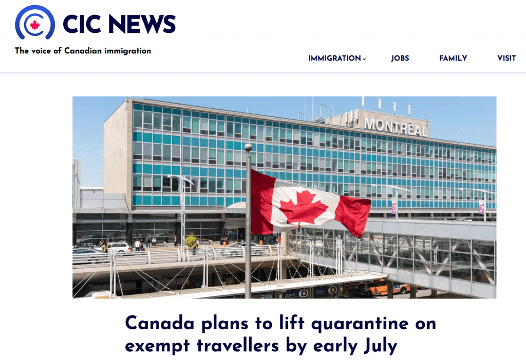 Canada mien cach ly cho nguoi tiem vaccine