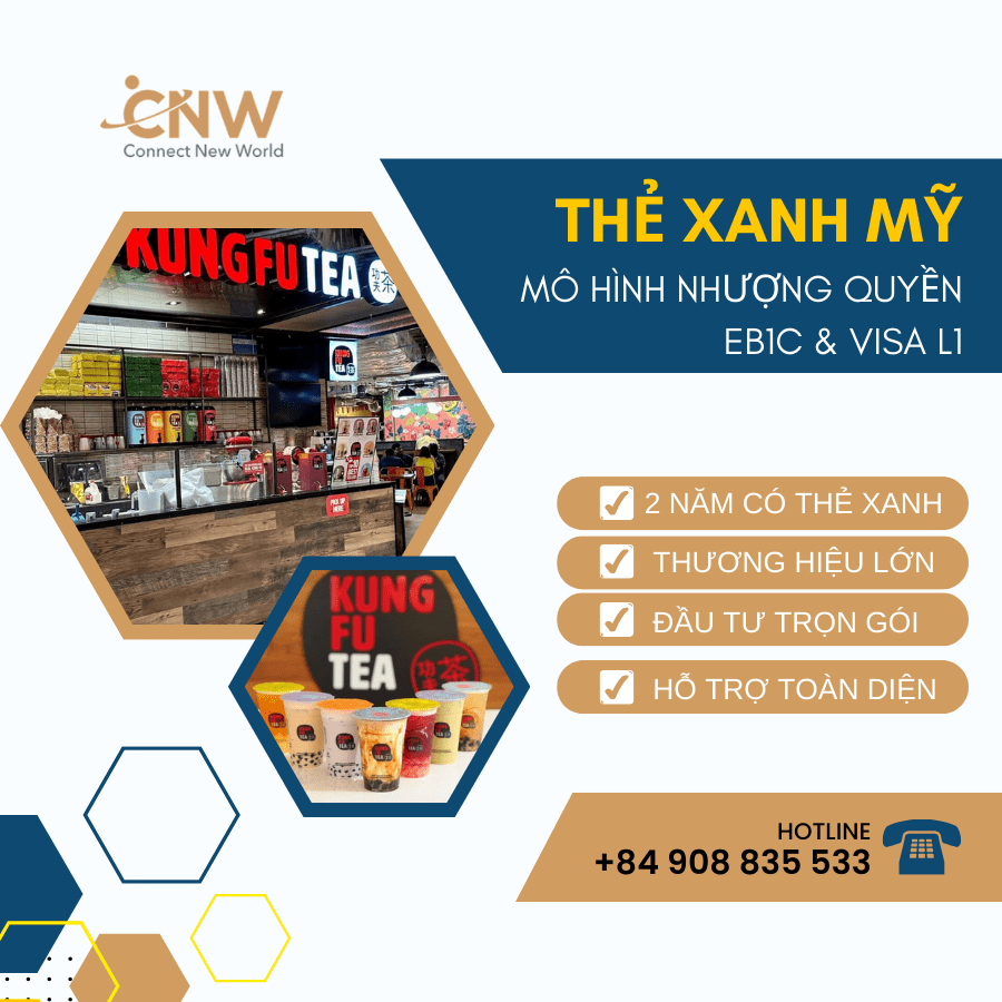 định cư Mỹ visa EB1C Trà Sữa Kung Fu Tea