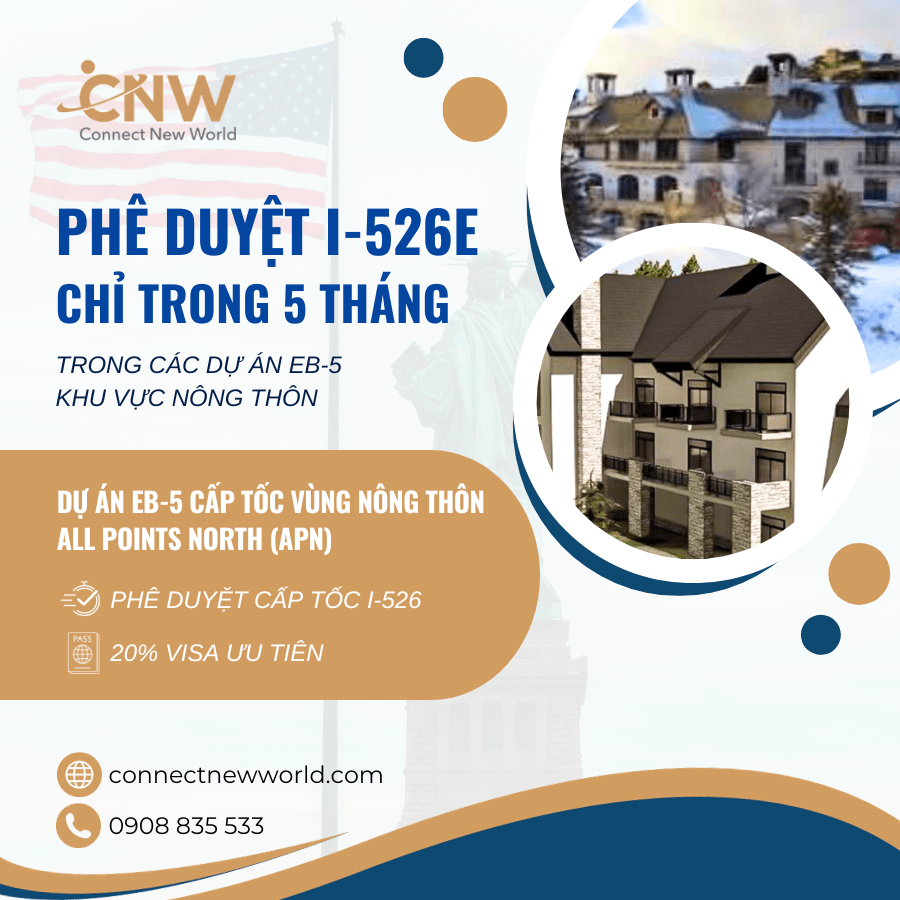 Phê duyệt đơn I-526E trong dự án EB-5 nông thông trong vòng chưa đầy 5 tháng